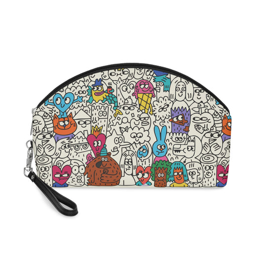 Doodle Art Makeup Pouch | Maximalist Cosmetic Bag - LucyKay store
