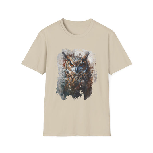 Watercolor Owl T-Shirt Unisex - Enchanting Art Softstyle Tee - LucyKay store