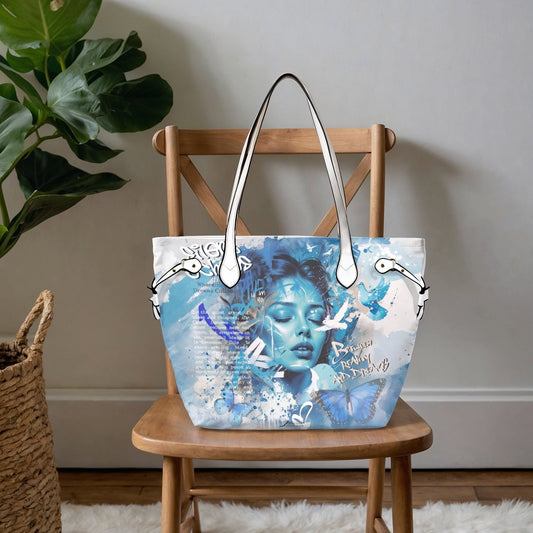 Clover PU Leather Tote Bag – Durable, Stylish, and Artistic Everyday Tote - LucyKay store