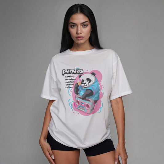 Kawaii Panda Boombox T-Shirt | Cute Core Retro 80s Graphic Tee - LucyKay store