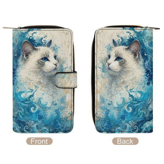 Cat Wallet - Elegant PU Leather Cat - Themed Wallet - LucyKay store