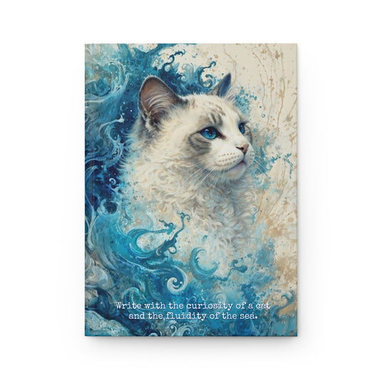 Hardcover Journal Matte - Waves and Whiskers, A5 - LucyKay store