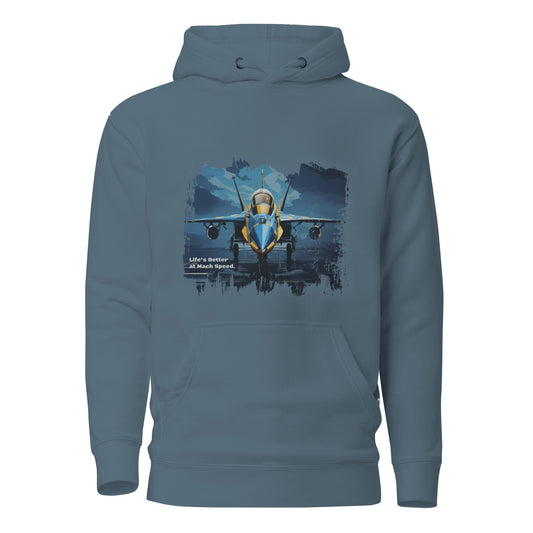 King Hooded Sweatshirt - Jet Plane Runway - LucyKay store