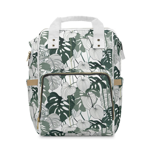 Multifunctional Backpack - Tropical Leaves pattern - LucyKay store