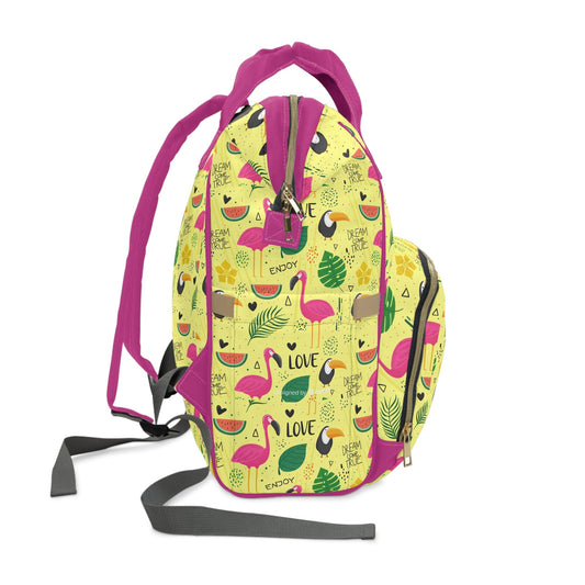 Multifunctional Backpack with Cute Flamenco Pattern - LucyKay store