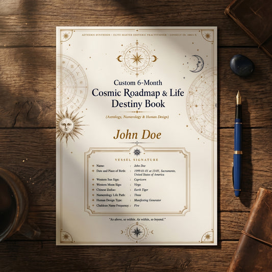 Custom 6-Month Cosmic Roadmap & Life Destiny Book (Astrology, Numerology & Human Design)