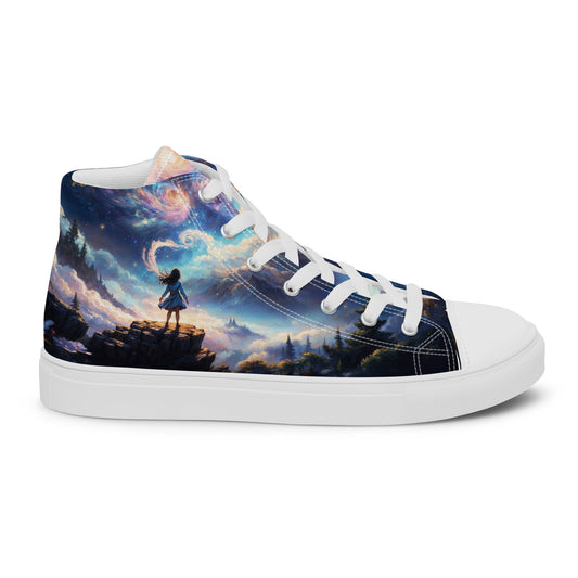 Unisex high top canvas shoes - A Starry Night Adventure - LucyKay store