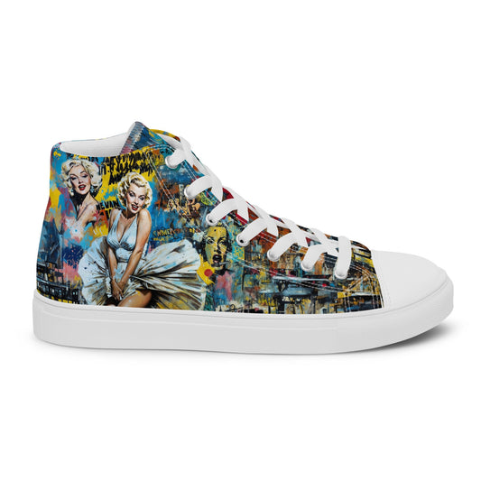 Unisex high top canvas shoes - Marilyn Monroe - LucyKay store