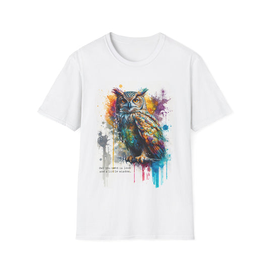 Owl T-Shirt Unisex - Motivational Quote Softstyle Cotton Tee - LucyKay store