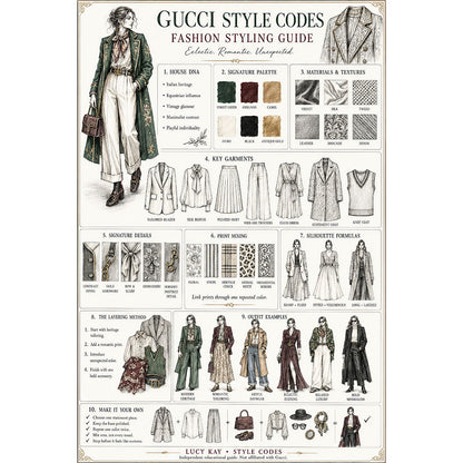 Style Codes: Gucci-Inspired Printable Pack – Free Fashion Coloring Pages & Outfit Planner