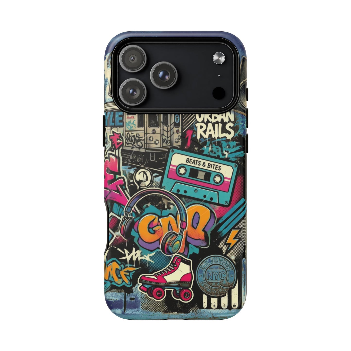 Retro Graffiti iPhone Case – MagSafe Tough Drop Protection - LucyKay store