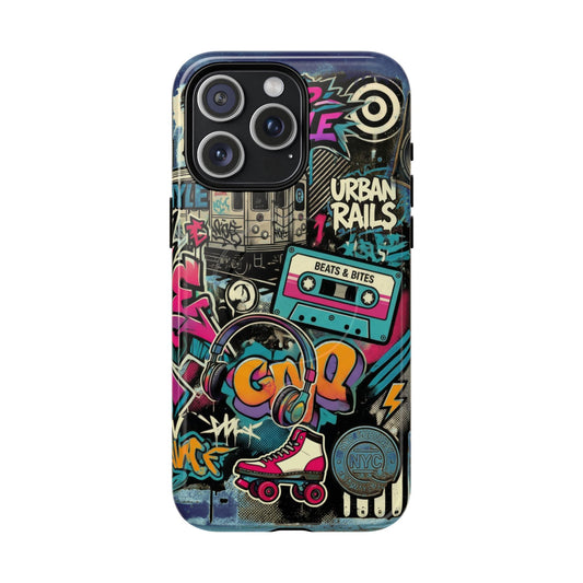 Retro Graffiti iPhone Case – MagSafe Tough Drop Protection - LucyKay store