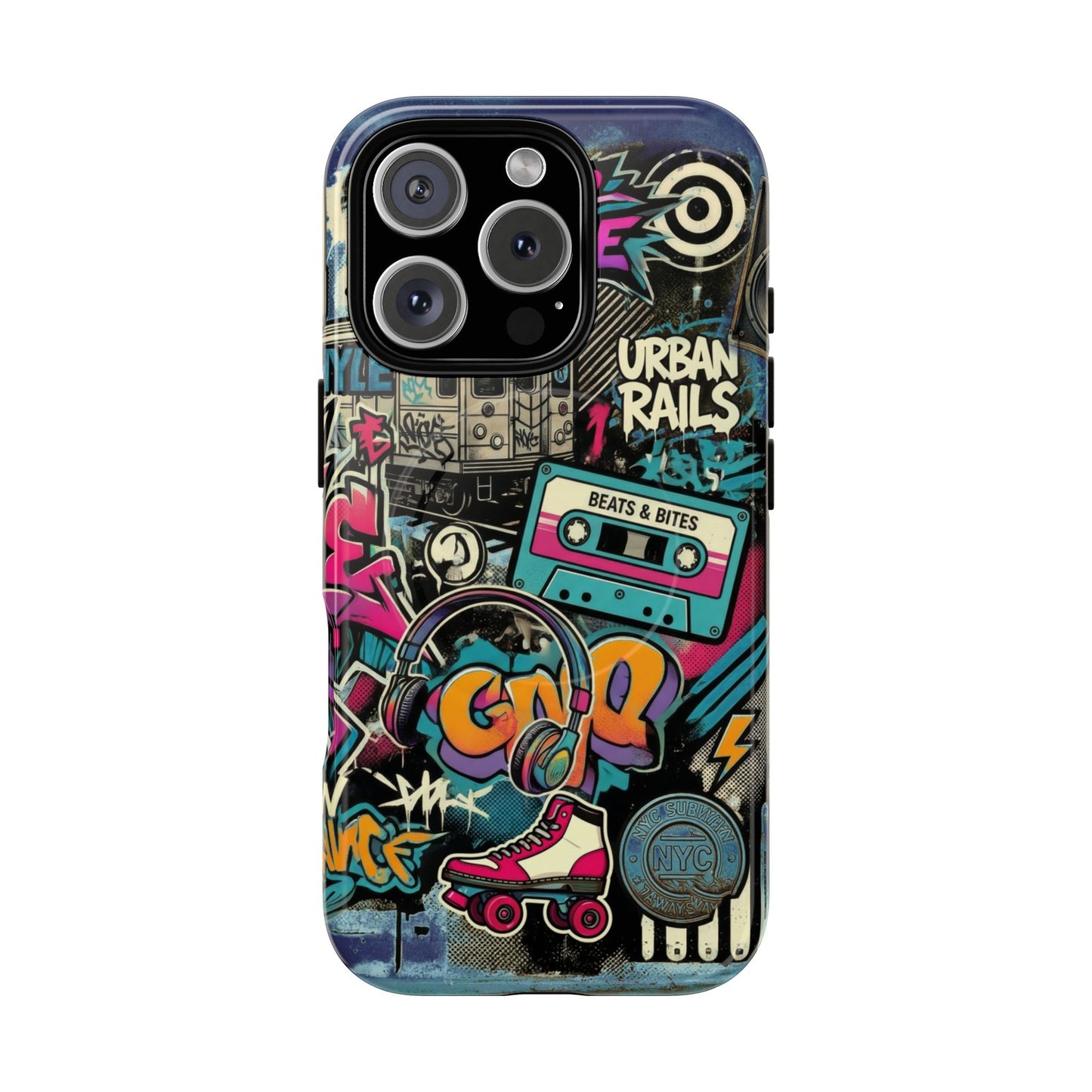 Retro Graffiti iPhone Case – MagSafe Tough Drop Protection - LucyKay store