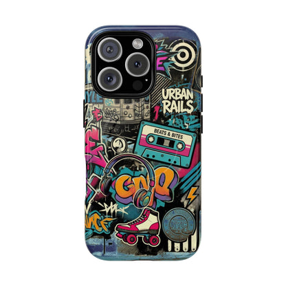 Retro Graffiti iPhone Case – MagSafe Tough Drop Protection - LucyKay store