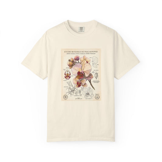 Vintage Botanical Orchid T-Shirt | Floral Graphic Tee - LucyKay store