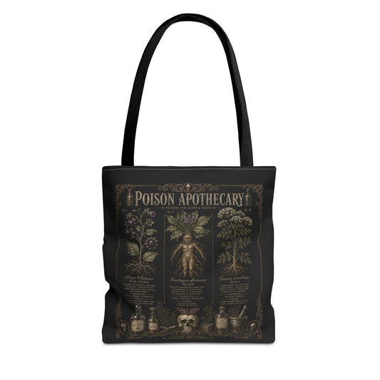 Black tote bag with 'Aphelion' logo and text on a white background