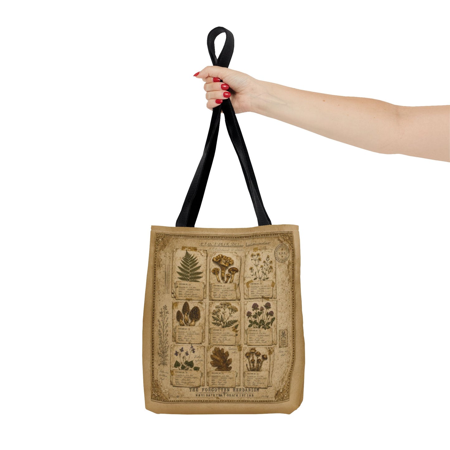 Botanical Tote Bag – Vintage Herbalist & Mushroom Print