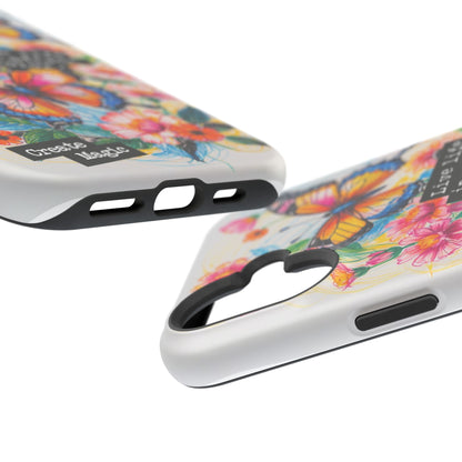 iPhone Cases - Colorful Butterfly and Flower Sketch - Impact - Resistant Cases - LucyKay store