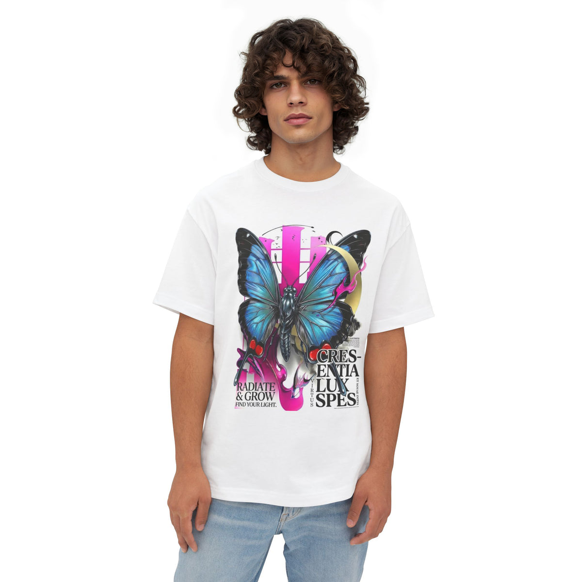 Butterfly Graphic Tee - Oversized Boxy Aesthetic Shirt - LucyKay store