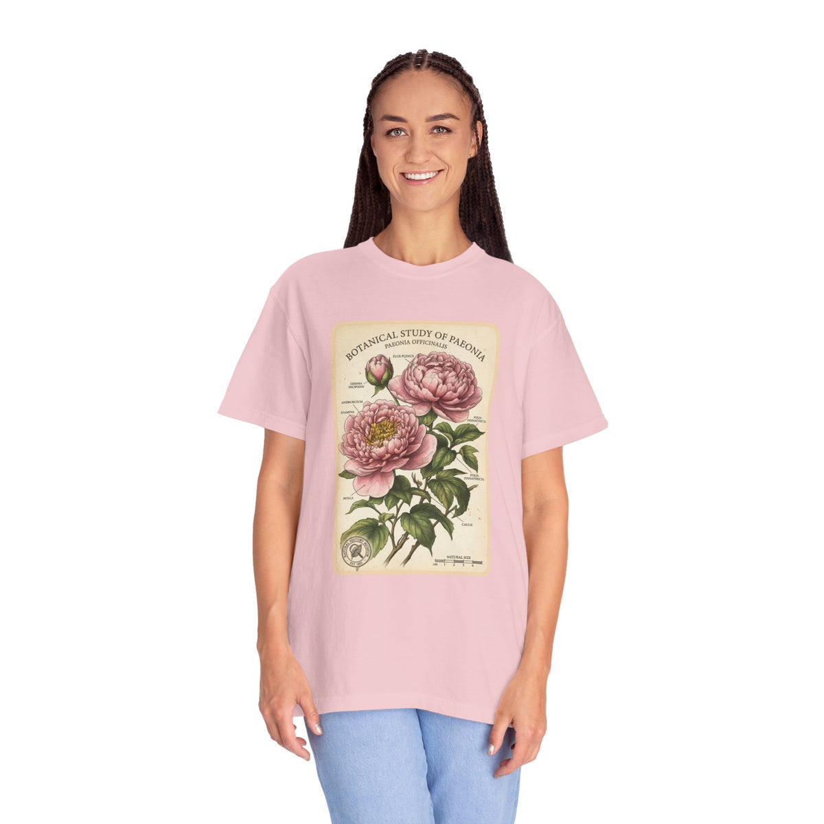 Botanical Peony T-Shirt - Vintage Floral Garment - Dyed Tee - LucyKay store