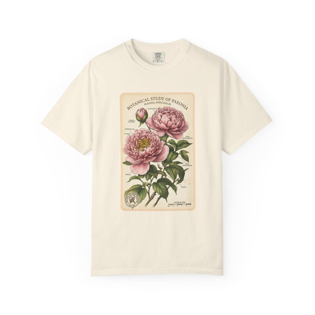 Botanical Peony T-Shirt - Vintage Floral Garment - Dyed Tee - LucyKay store