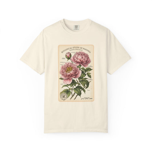 Botanical Peony T-Shirt - Vintage Floral Garment - Dyed Tee - LucyKay store