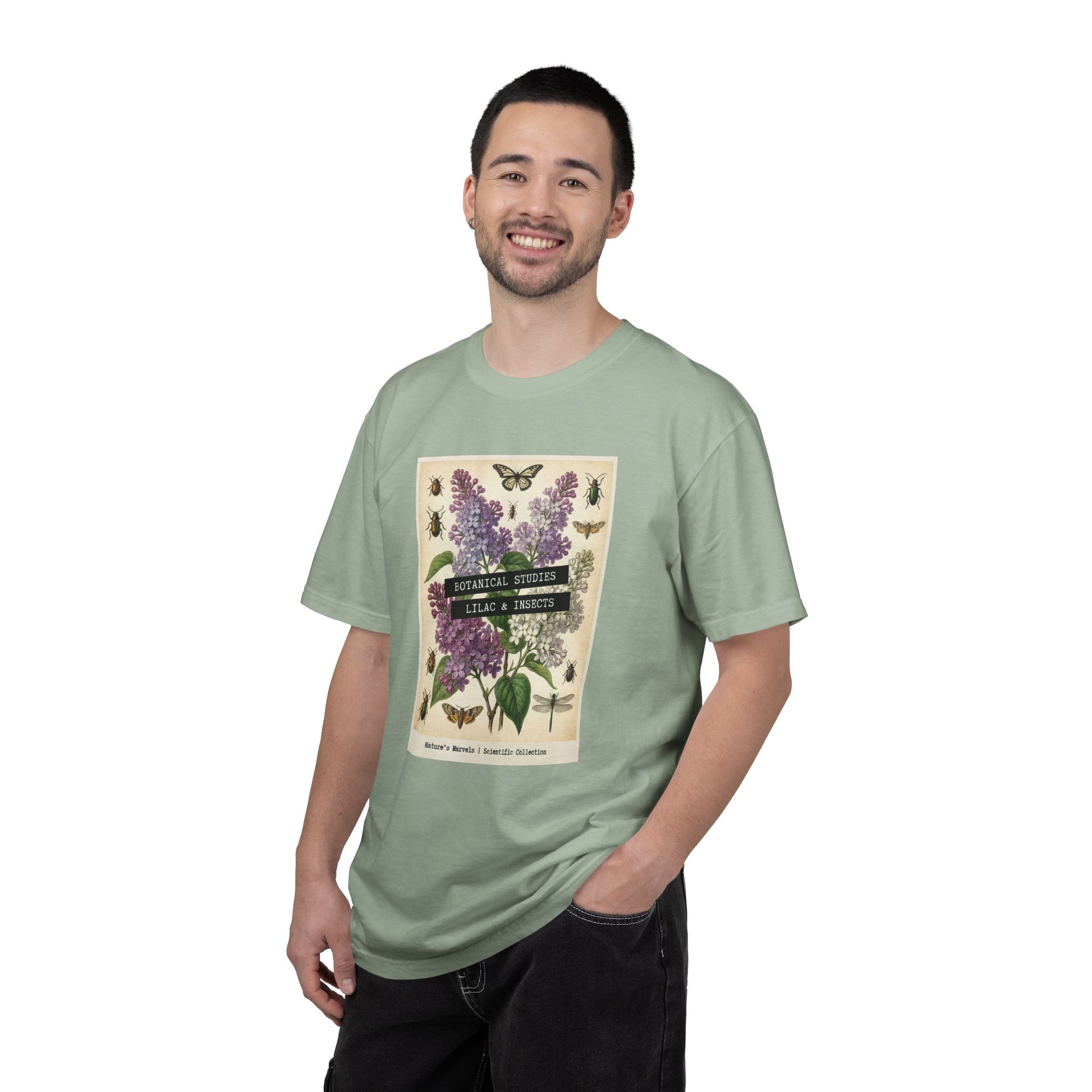 Lilac Floral T-Shirt | Vintage Garment - Dyed Cotton Tee - LucyKay store