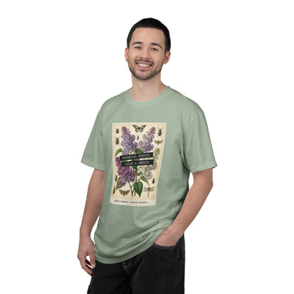 Lilac Floral T-Shirt | Vintage Garment - Dyed Cotton Tee - LucyKay store