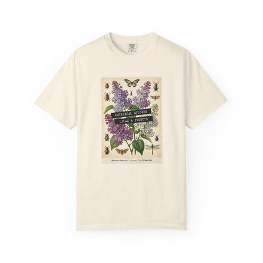 Lilac Floral T-Shirt | Vintage Garment - Dyed Cotton Tee - LucyKay store