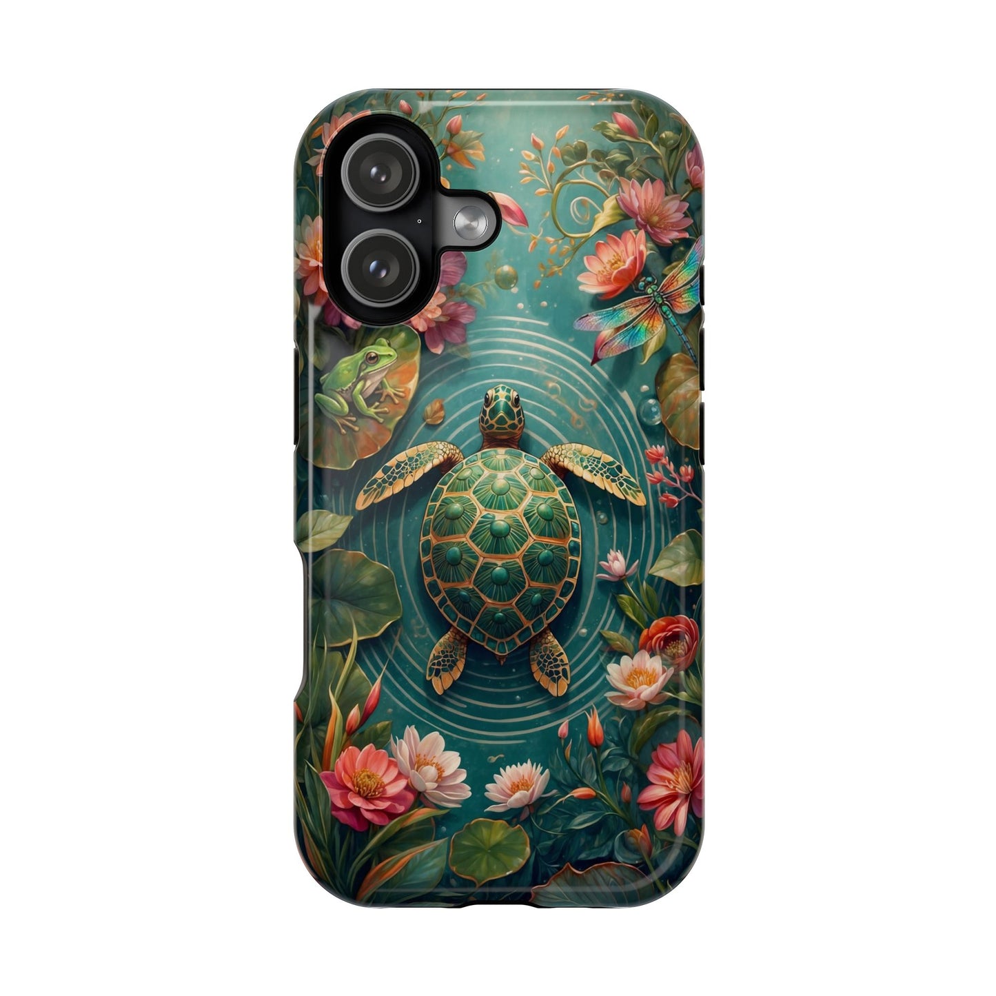 Turtle Floral Phone Case - Sea Turtle MagSafe iPhone Case - LucyKay store