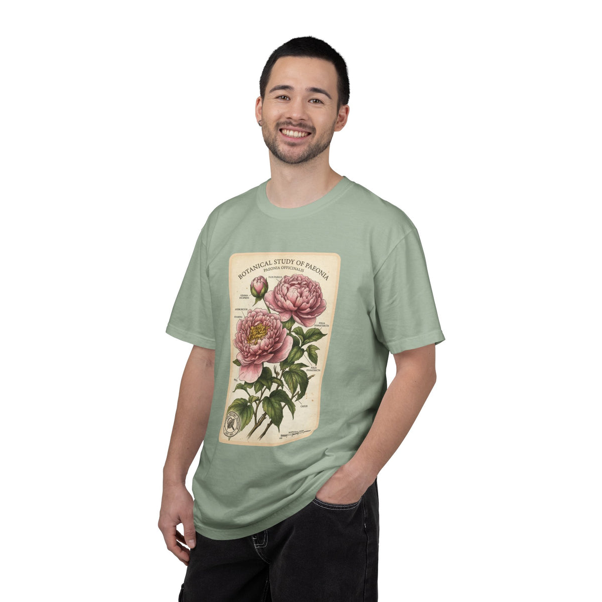 Botanical Peony T-Shirt - Vintage Floral Garment - Dyed Tee - LucyKay store