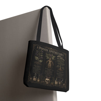 Witchy Botanical Tote Bag – Vintage Apothecary Herb Illustration