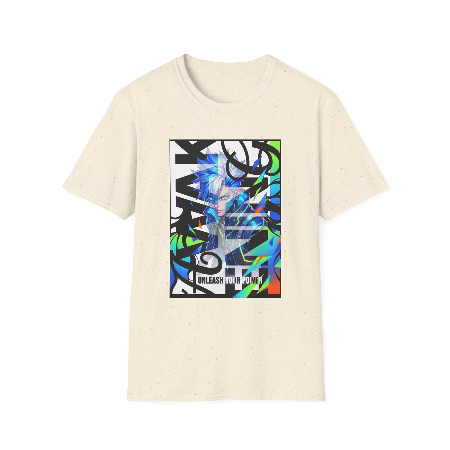 Neon Graffiti Anime T-Shirt | Abstract Street Art Portrait Tee - LucyKay store