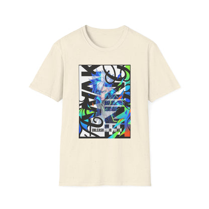 Neon Graffiti Anime T-Shirt | Abstract Street Art Portrait Tee - LucyKay store