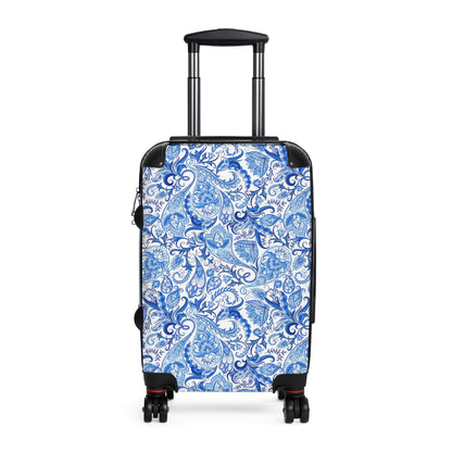 Blue Paisley Carry - On Suitcase - LucyKay store