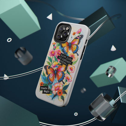 iPhone Cases - Colorful Butterfly and Flower Sketch - Impact - Resistant Cases - LucyKay store