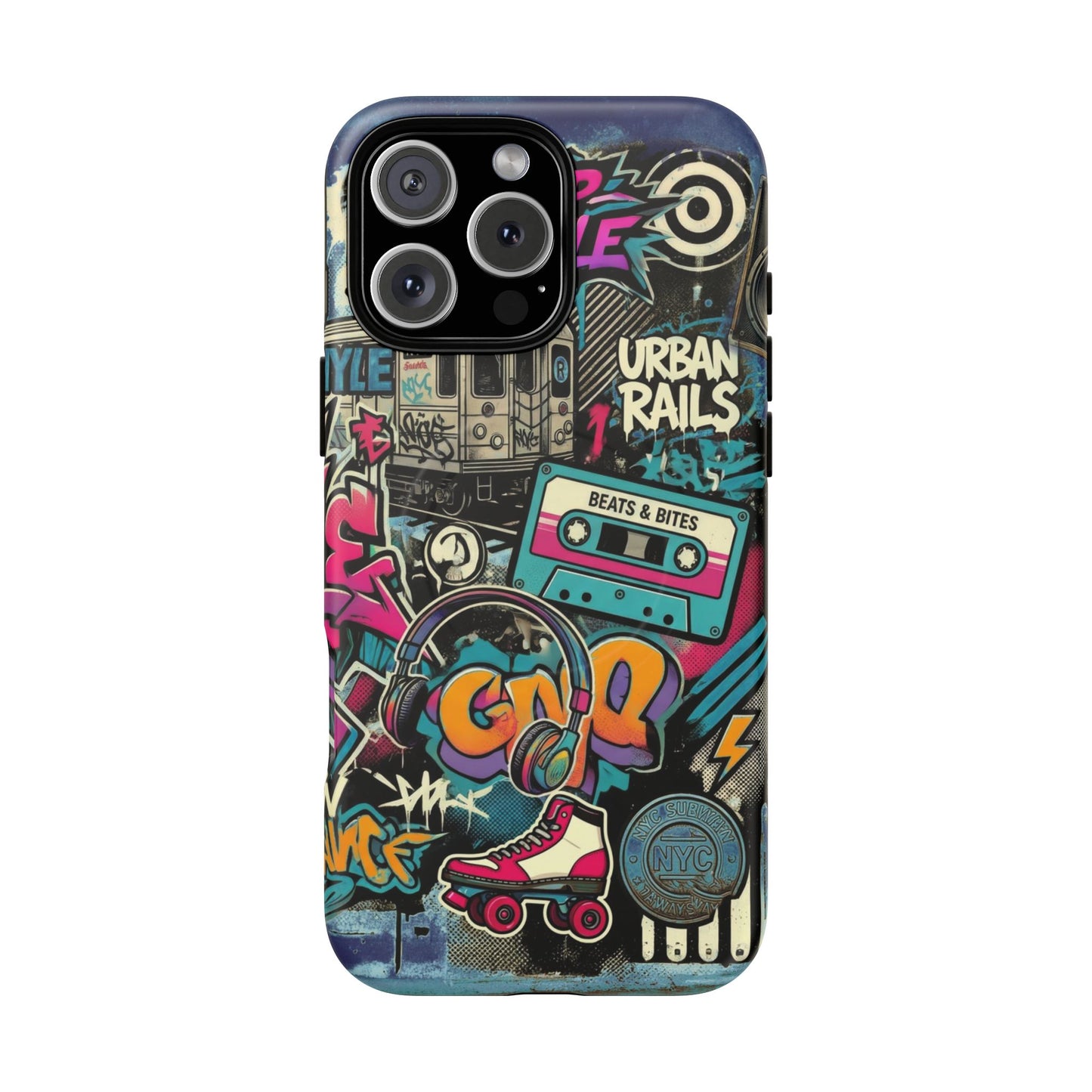 Retro Graffiti iPhone Case – MagSafe Tough Drop Protection - LucyKay store
