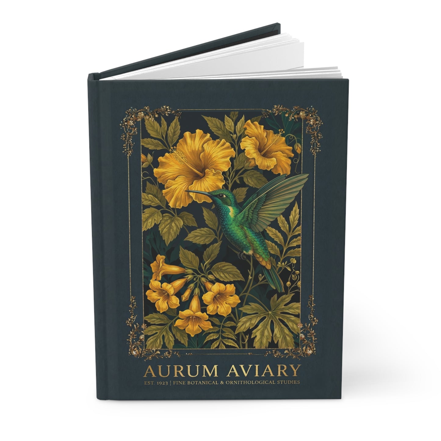 Botanical Hummingbird Hardcover Journal — Aurum Aviary