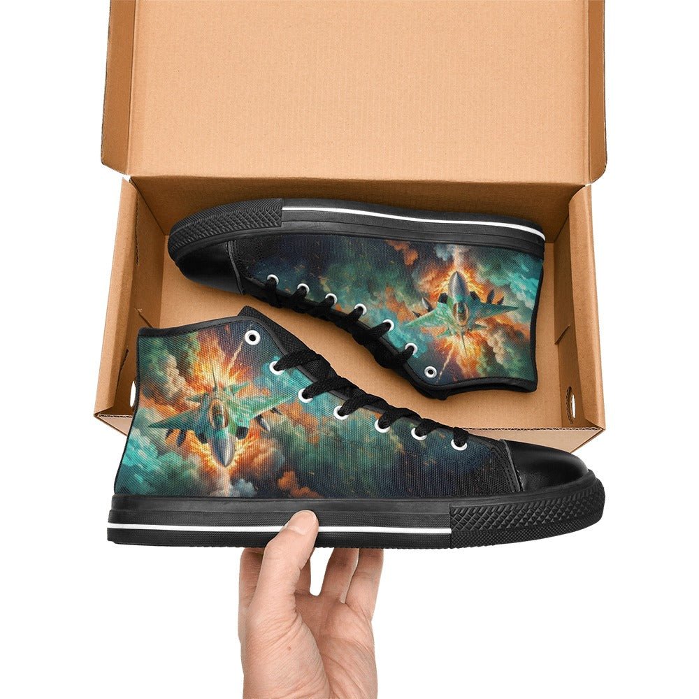 Fighter Jet High - Top Canvas Shoes for Big Kids! - LucyKay store