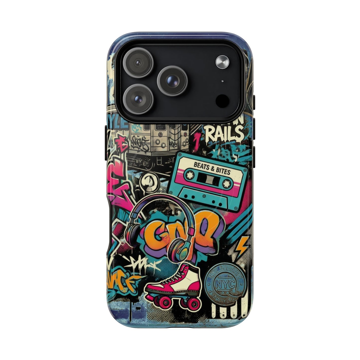 Retro Graffiti iPhone Case – MagSafe Tough Drop Protection - LucyKay store