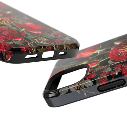 Red Rose Floral iPhone Case - Impact - Resistant Dual - Layer - LucyKay store