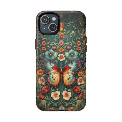 Butterfly Floral iPhone Case – Vintage Garden - Inspired Phone Cover - LucyKay store