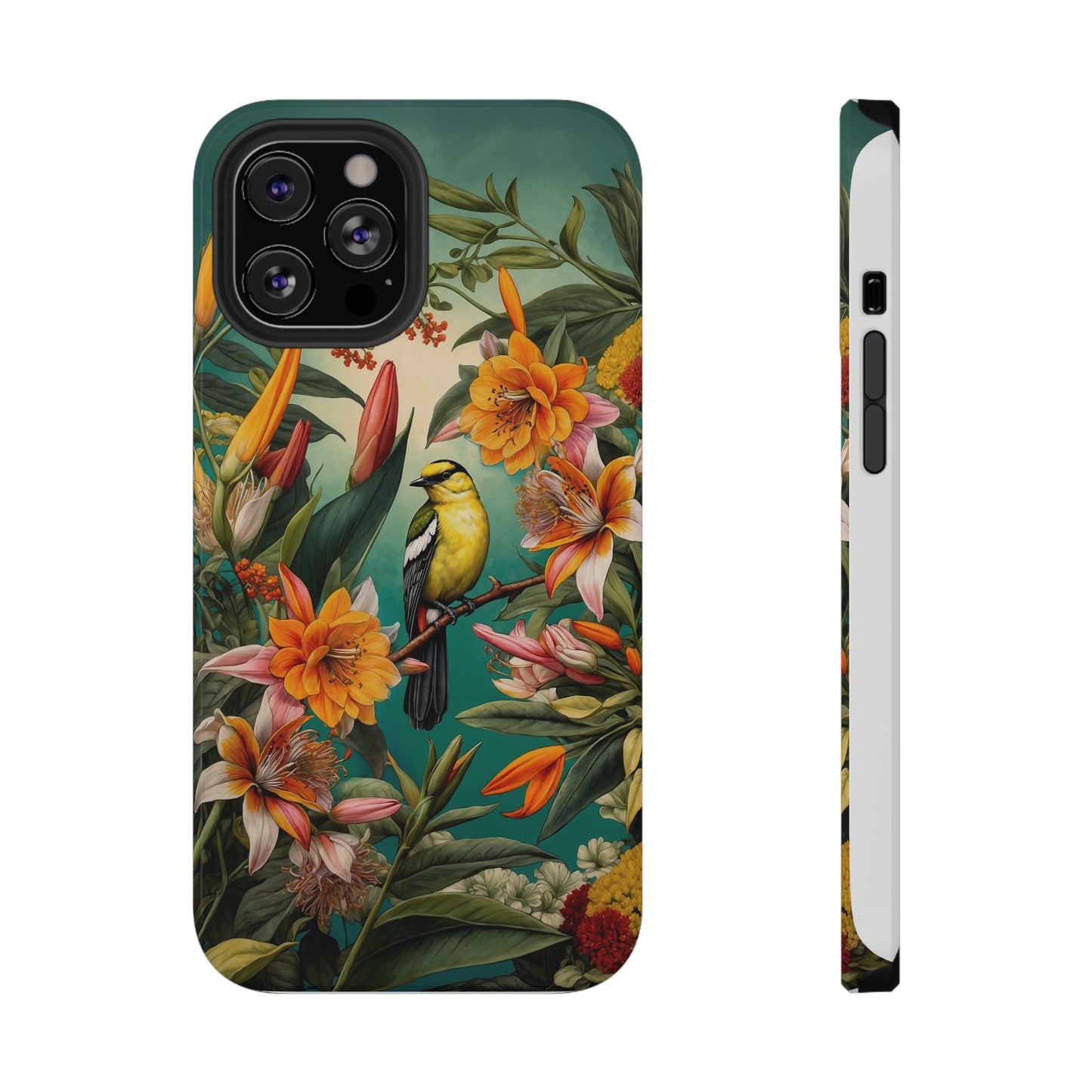 iPhone Case - Floral Bird Phone Case, Impact - Resistant Cover - LucyKay store