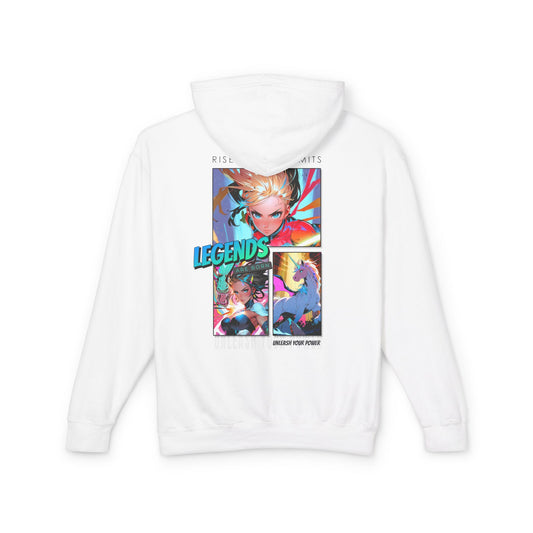 Legends Anime Collage Hoodie | Rise Beyond Limits Graphic Sweatshirt - LucyKay store
