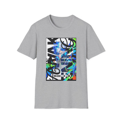 Neon Graffiti Anime T-Shirt | Abstract Street Art Portrait Tee - LucyKay store