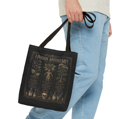 Witchy Botanical Tote Bag – Vintage Apothecary Herb Illustration