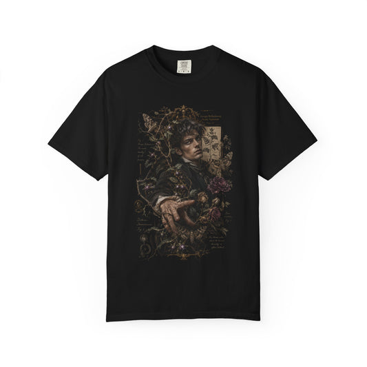 Vintage Floral Surreal Art T-Shirt | Renaissance Portrait