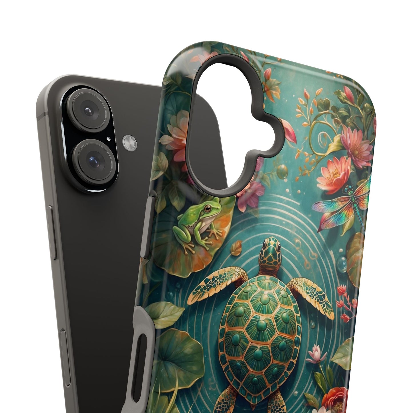 Turtle Floral Phone Case - Sea Turtle MagSafe iPhone Case - LucyKay store