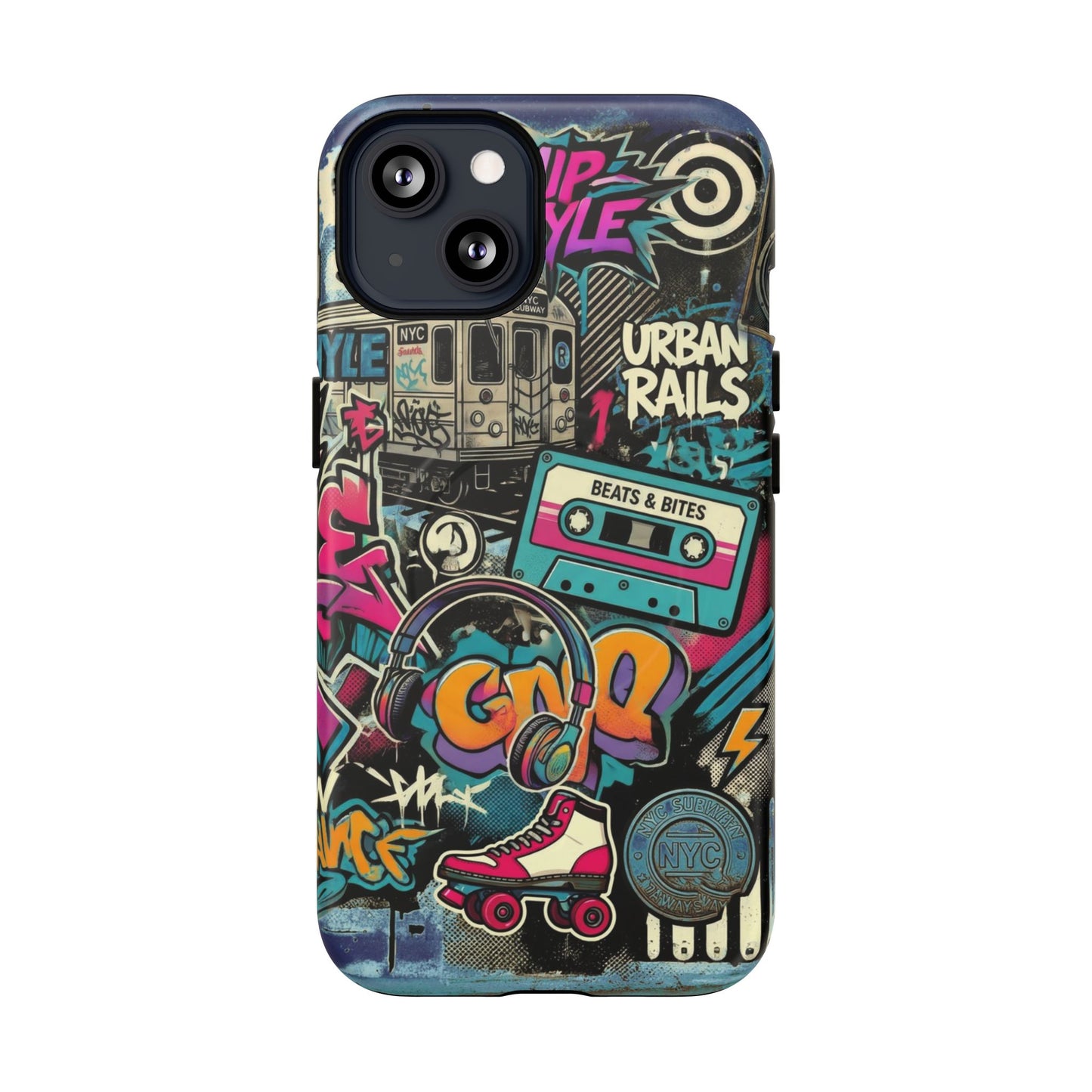 Retro Graffiti iPhone Case – MagSafe Tough Drop Protection - LucyKay store