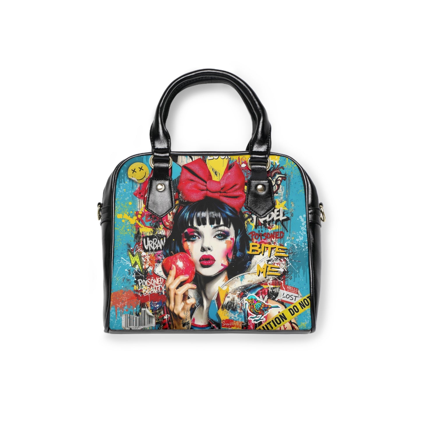 Pop Art 'Bite Me' Satchel Handbag | Urban Snow White Graphic - LucyKay store
